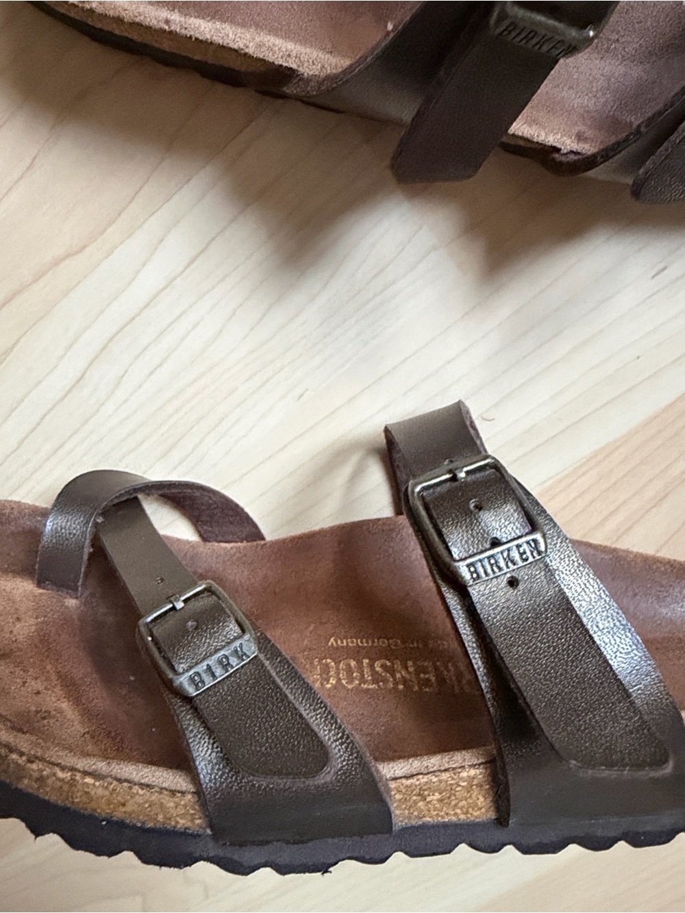 Birkenstock womens Mayari Brown Double-Strap Leather Sandals, size EU 37/ 6.5 - Picture 4 of 9